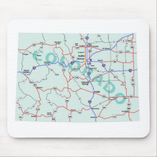 Colorado Interstate Karta Mousepad Musmatta