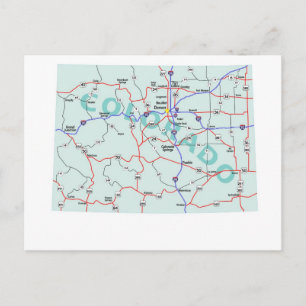Colorado Interstate Karta vykort