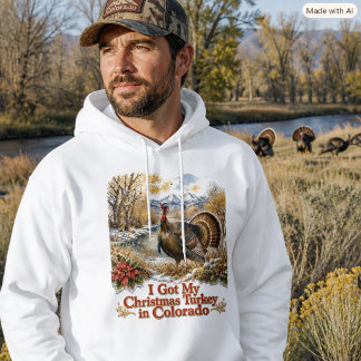 Colorado jul Turkey Wildlife Holiday Present Hoodie