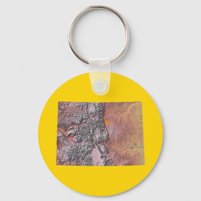 Colorado Karta Keychain Nyckelring (Framsida)