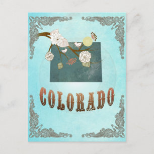 Colorado Karta med vilda fåglar Vykort