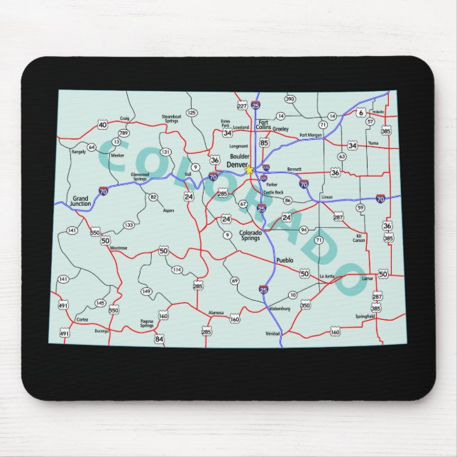 Colorado Karta Mousepad Musmatta (Framsidan)