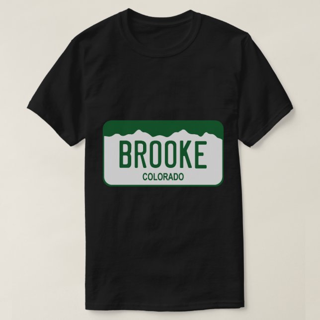 Colorado License Plate - Brooke T Shirt (Design framsida)