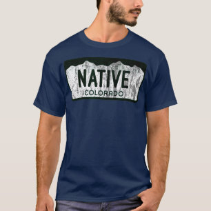 Colorado License Plate Colorado Native Distress T Shirt