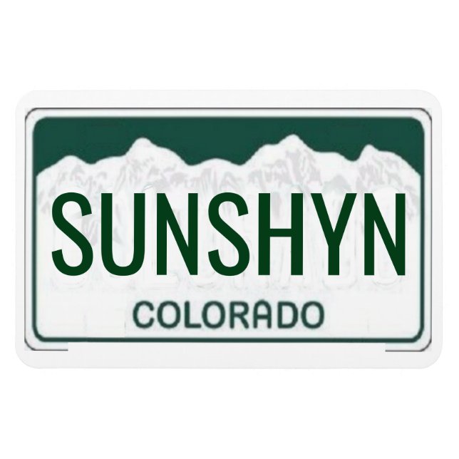 Colorado License Plate Flexible Magnet (Horisontell)