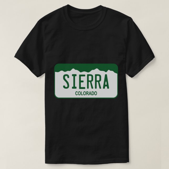 Colorado License Plate - Sierra T Shirt (Design framsida)