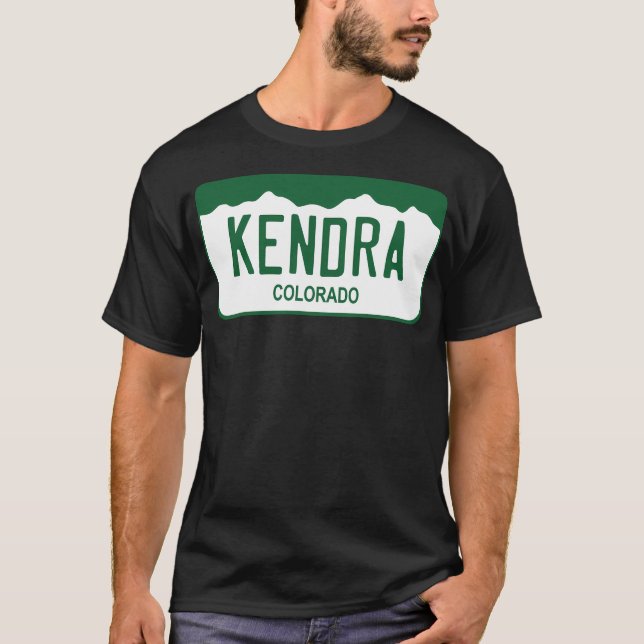 Colorado License Plate - T Shirt (Framsida)