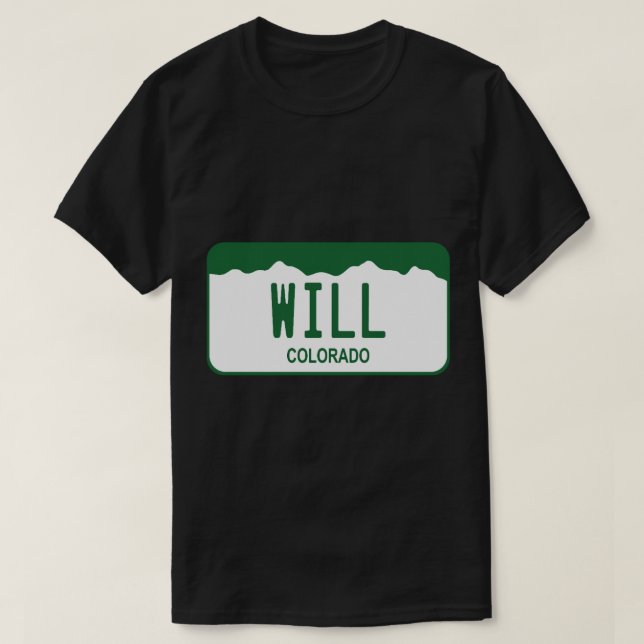 Colorado License Plate - Will T Shirt (Design framsida)