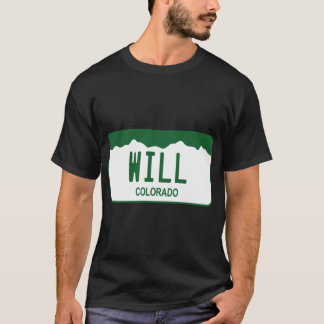 Colorado License Plate - Will T Shirt