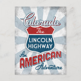 Colorado Lincoln Highway Vintage America Vykort