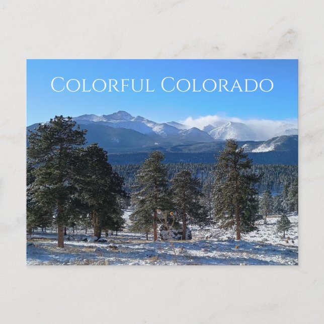 Colorado Longs Peak Rocky Mtn Natl Park Vykort (Framsida)