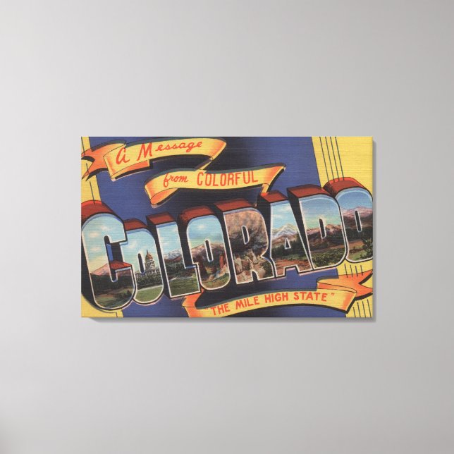 Colorado (Mile High State) Canvastryck (Framsida)