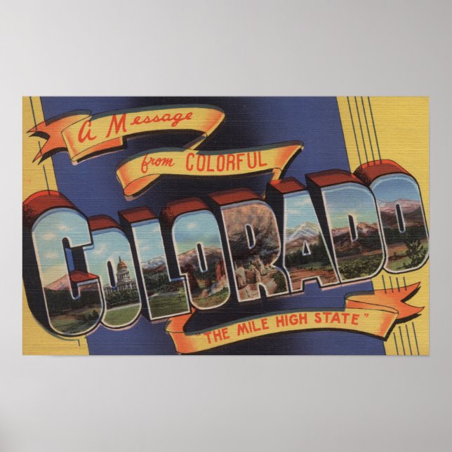 Colorado (Mile High State) Poster (Framsidan)