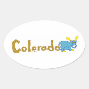 Colorado Mooser Sticker Ovalt Klistermärke