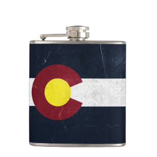 Colorado Mörk Grunge Flagga Fickplunta