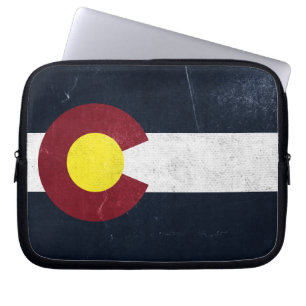 Colorado Mörk Grunge Flagga Laptop Sleeve
