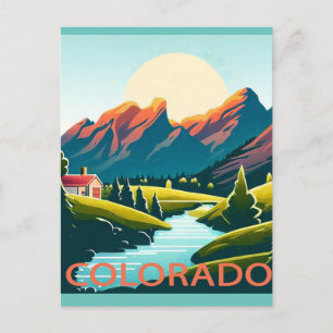 Colorado Mountain Landscape National Park Vykort