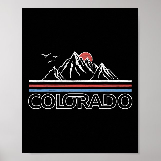 Colorado Mountain State Flag Tee Rocky Mountains S Poster (Framsidan)