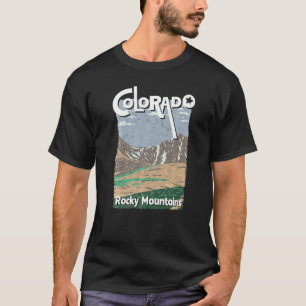 Colorado Mountain State Rocky mountains Skiing Hik T Shirt