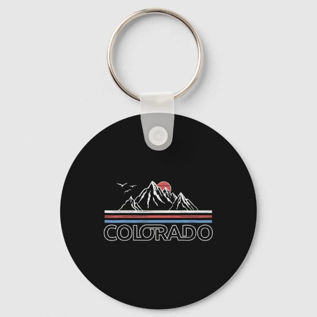 Colorado Mountain Statlig flagga Tee Rocky mountai Nyckelring (Framsida)