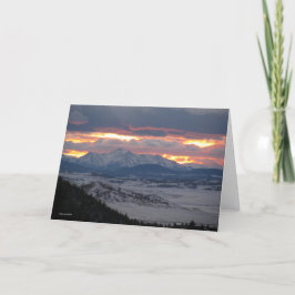 Colorado Mountain Sunset Card Kort
