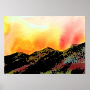 Colorado Mountain Sunset Poster