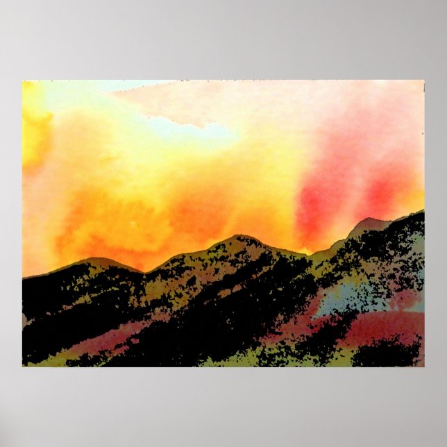 Colorado Mountain Sunset Poster (Framsidan)