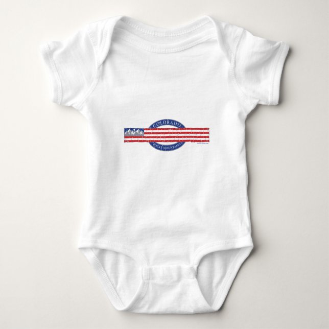Colorado Mountain USA flagga Tee (Framsida)