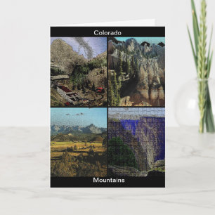 Colorado Mountains Mosaic Photo Collage kommer bra Kort