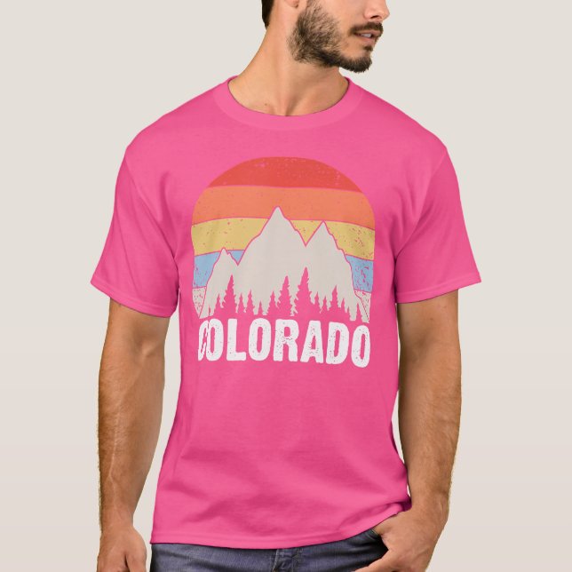 Colorado Mountains Nature Hiking Climbing T Shirt (Framsida)