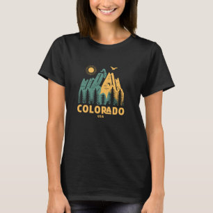 Colorado Mountains USA Hiking Outdoor Vintage T Shirt