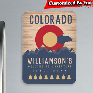 Colorado Mountains Vintage Co Flagga Magnet