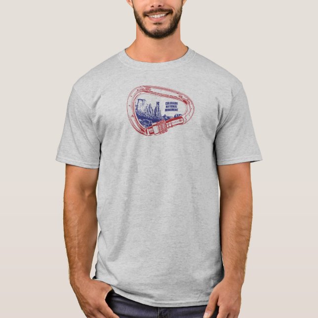 Colorado National Monument klätterbar Carabiner T Shirt (Framsida)