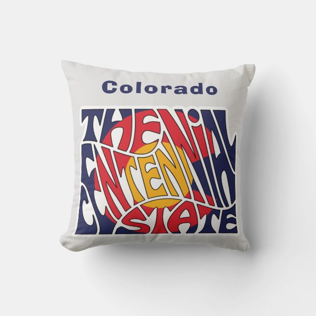 Colorado Nickname Ord Art Kudde (Framsida)