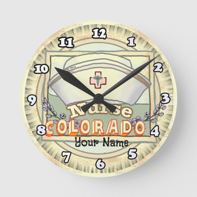 Colorado Nurse Rund Klocka (Framsida)