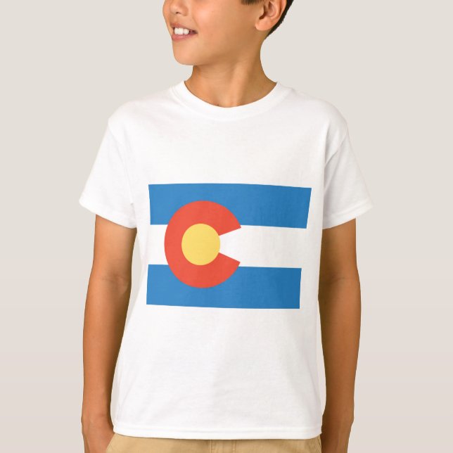 Colorado Officiell Statlig flagga Tee Shirt (Framsida)