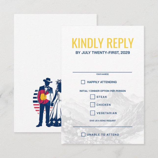 Colorado para food Choices OSA Kort (Fram/baksida)