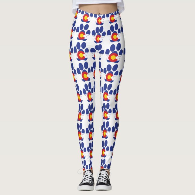 Colorado Paw Print Leggings (Framsida)
