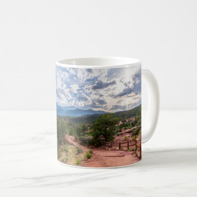 Colorado Pikes Peak Kvällsvandring Kaffemugg (Framsida höger)