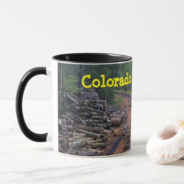 Colorado Pikes Peak Wood Pile Coffee Mugg (Med munk)