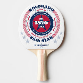 Colorado Pride Circular Typography Monogram Pingisracket