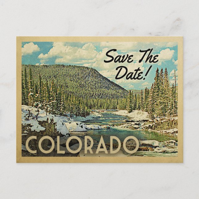 Colorado rädda bergsfloden Snö Meddelande Vykort (Framsida)