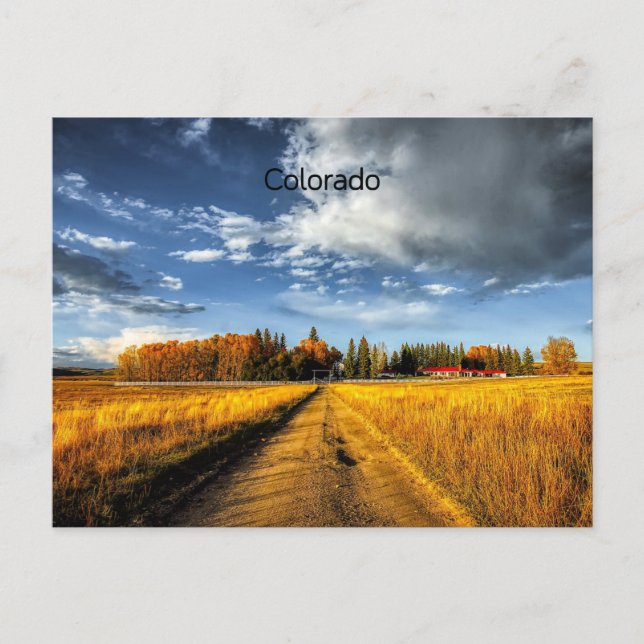 Colorado ranch under hösten vykort (Framsida)