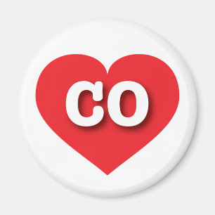 Colorado Red Heart - I kärlek CO Magnet