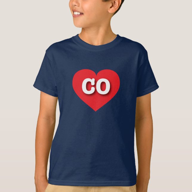Colorado Red Heart - I kärlek CO Tee (Framsida)