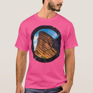 Colorado Red Sten Stars Logotyp T Shirt