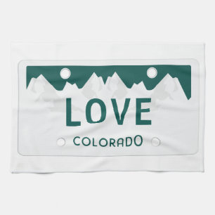 Colorado registreringsskylt kökshandduk