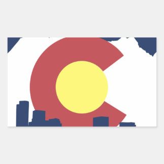 Colorado Rektangulärt Klistermärke