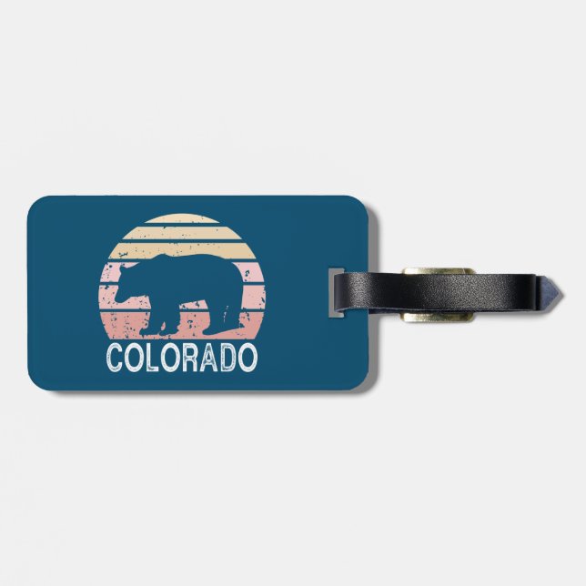 Colorado Retro Bear Bagagebricka (Baksida Vågrät)