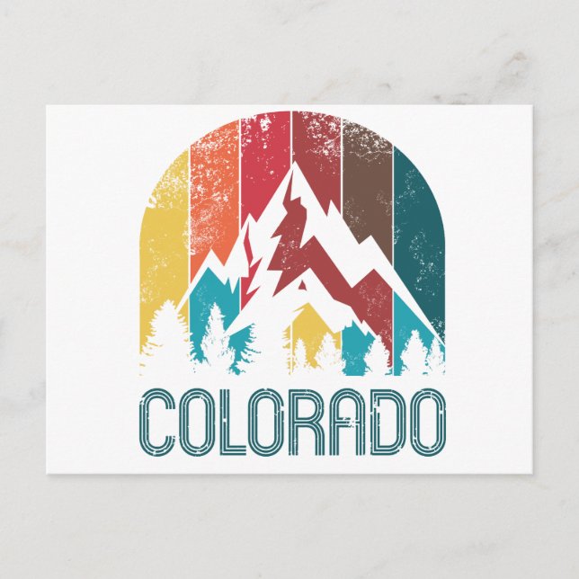 Colorado Retro Design Vykort (Framsida)